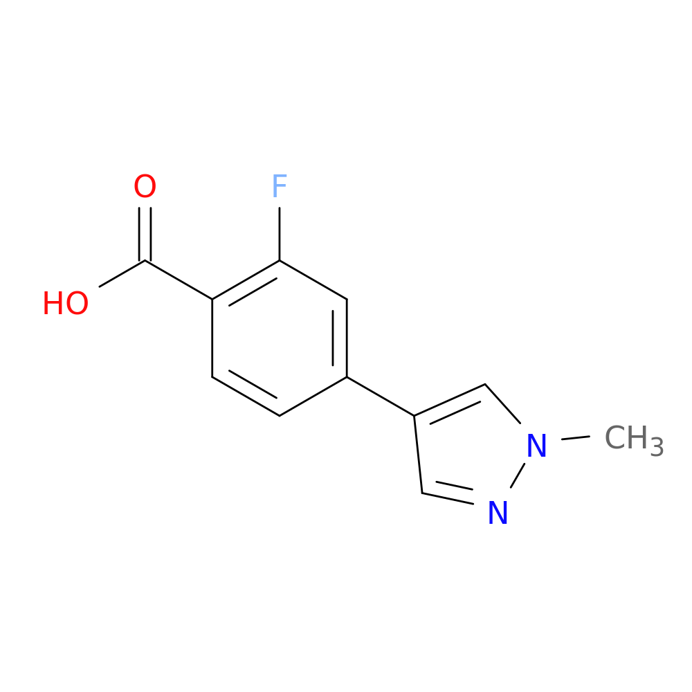 2-Fluoro-4-(1-methyl-1H-pyrazol-4-yl)benzoic acid