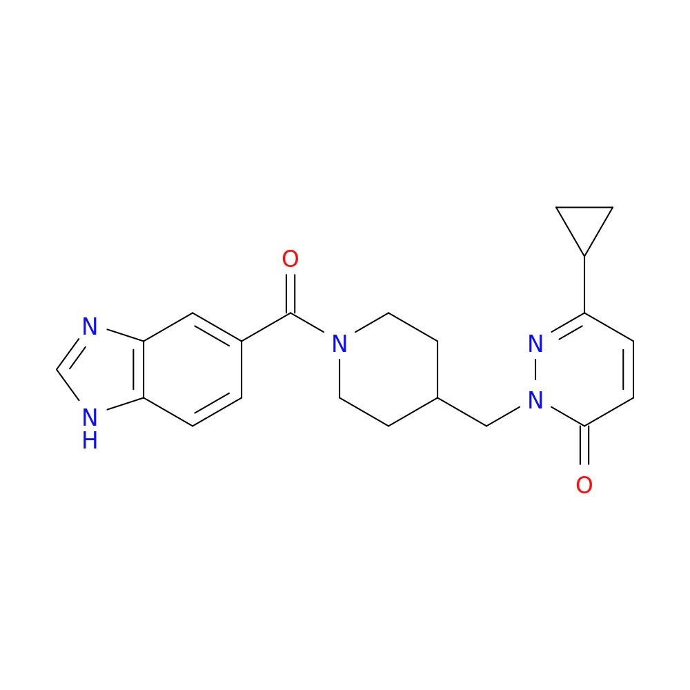 2-{[1-(1H-1,3-benzodiazole-5-carbonyl)piperidin-4-yl]methyl}-6-cyclopropyl-2,3-dihydropyridazin-3-one