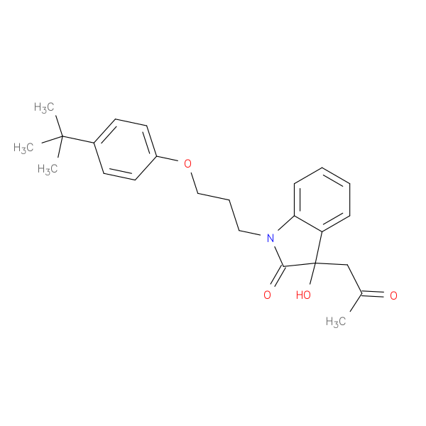 1-[3-(4-tert-butylphenoxy)propyl]-3-hydroxy-3-(2-oxopropyl)-2,3-dihydro-1H-indol-2-one