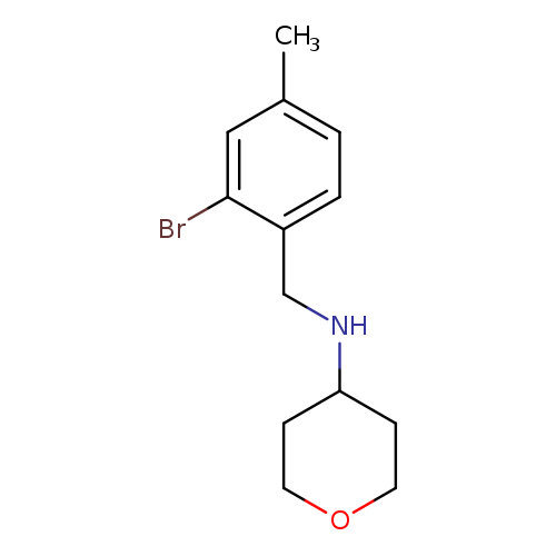N-[(2-bromo-4-methylphenyl)methyl]oxan-4-amine