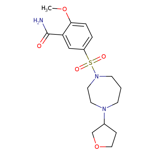 2-methoxy-5-{[4-(oxolan-3-yl)-1,4-diazepan-1-yl]sulfonyl}benzamide