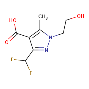 3-(difluoromethyl)-1-(2-hydroxyethyl)-5-methyl-1H-pyrazole-4-carboxylic acid
