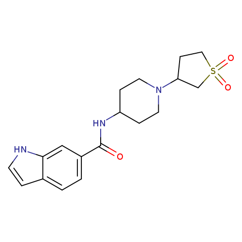 N-[1-(1,1-dioxo-1lambda6-thiolan-3-yl)piperidin-4-yl]-1H-indole-6-carboxamide
