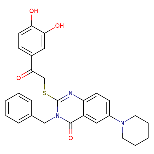3-benzyl-2-{[2-(3,4-dihydroxyphenyl)-2-oxoethyl]sulfanyl}-6-(piperidin-1-yl)-3,4-dihydroquinazolin-4-one
