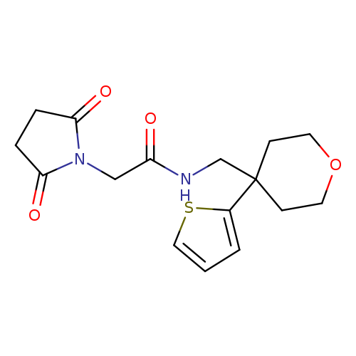 2-(2,5-dioxopyrrolidin-1-yl)-N-{[4-(thiophen-2-yl)oxan-4-yl]methyl}acetamide