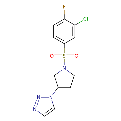 1-[1-(3-chloro-4-fluorobenzenesulfonyl)pyrrolidin-3-yl]-1H-1,2,3-triazole