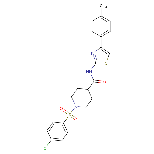 1-(4-chlorobenzenesulfonyl)-N-[4-(4-methylphenyl)-1,3-thiazol-2-yl]piperidine-4-carboxamide