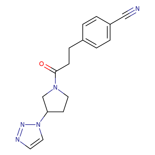 4-{3-oxo-3-[3-(1H-1,2,3-triazol-1-yl)pyrrolidin-1-yl]propyl}benzonitrile