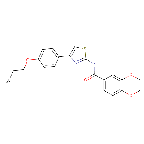 N-[4-(4-propoxyphenyl)-1,3-thiazol-2-yl]-2,3-dihydro-1,4-benzodioxine-6-carboxamide