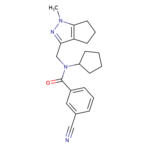3-cyano-N-cyclopentyl-N-({1-methyl-1H,4H,5H,6H-cyclopenta[c]pyrazol-3-yl}methyl)benzamide