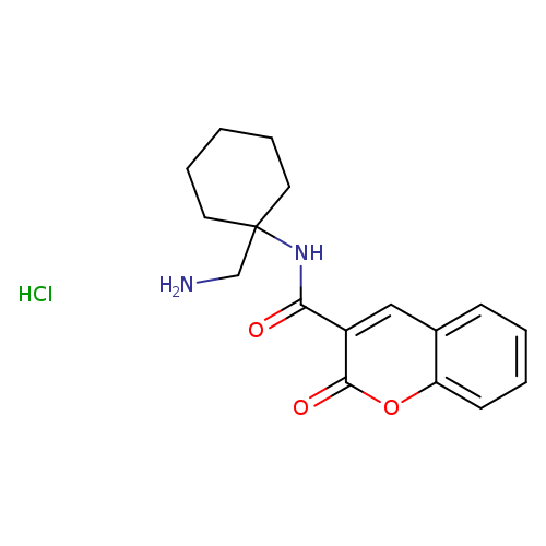 N-[1-(aminomethyl)cyclohexyl]-2-oxo-2H-chromene-3-carboxamidehydrochloride