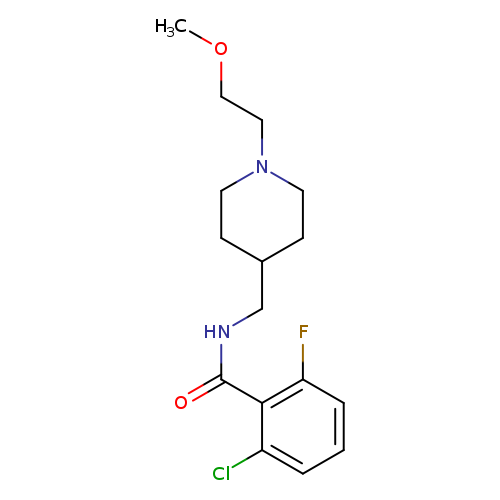 2-chloro-6-fluoro-N-{[1-(2-methoxyethyl)piperidin-4-yl]methyl}benzamide