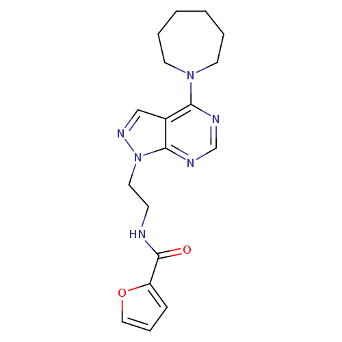 N-{2-[4-(azepan-1-yl)-1H-pyrazolo[3,4-d]pyrimidin-1-yl]ethyl}furan-2-carboxamide