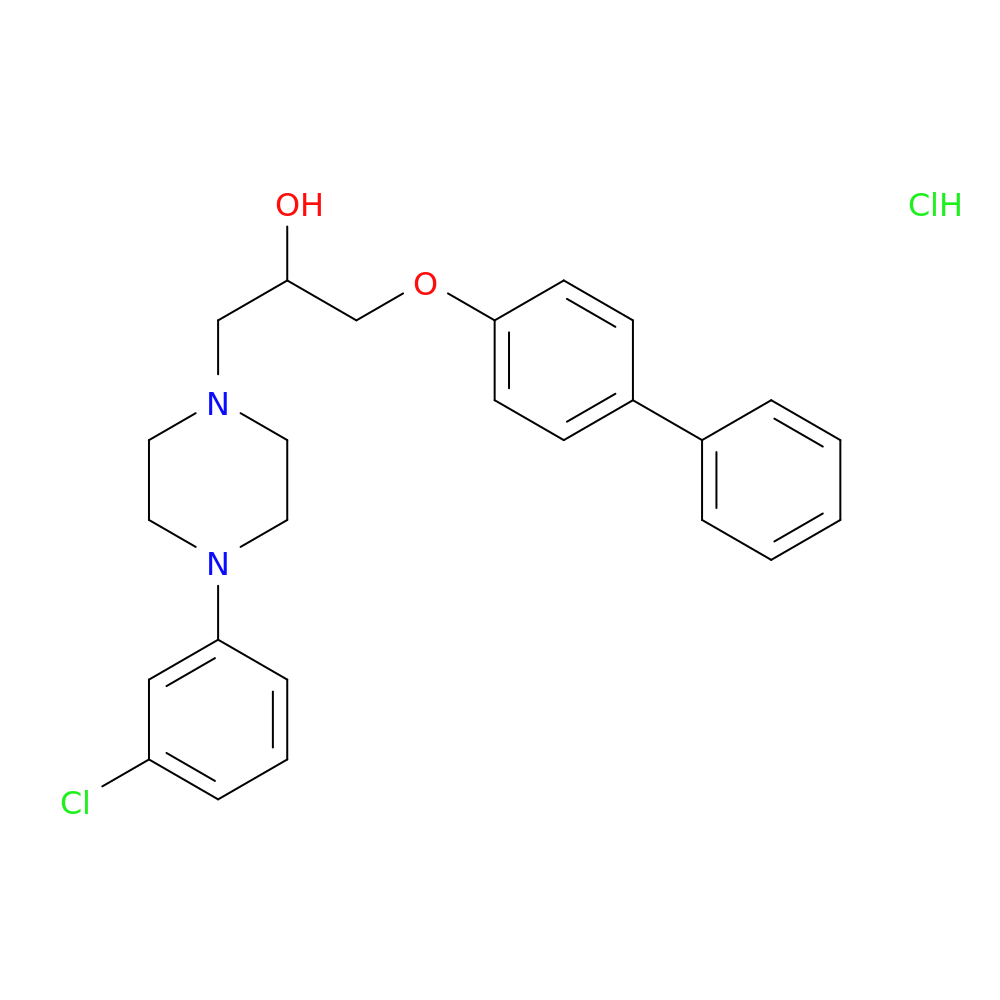 1-{[1,1'-biphenyl]-4-yloxy}-3-[4-(3-chlorophenyl)piperazin-1-yl]propan-2-ol hydrochloride