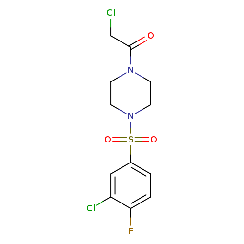 2-chloro-1-[4-(3-chloro-4-fluorobenzenesulfonyl)piperazin-1-yl]ethan-1-one