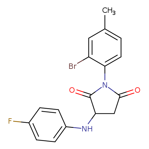 1-(2-bromo-4-methylphenyl)-3-[(4-fluorophenyl)amino]pyrrolidine-2,5-dione