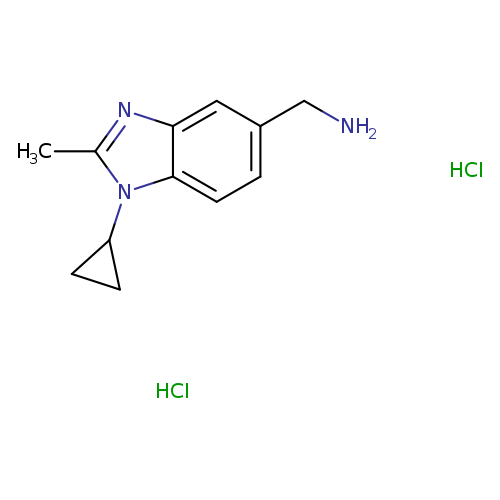 (1-cyclopropyl-2-methyl-1H-1,3-benzodiazol-5-yl)methanamine dihydrochloride