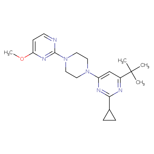 4-tert-butyl-2-cyclopropyl-6-[4-(4-methoxypyrimidin-2-yl)piperazin-1-yl]pyrimidine