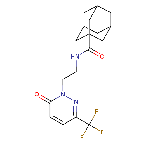 N-{2-[6-oxo-3-(trifluoromethyl)-1,6-dihydropyridazin-1-yl]ethyl}adamantane-1-carboxamide
