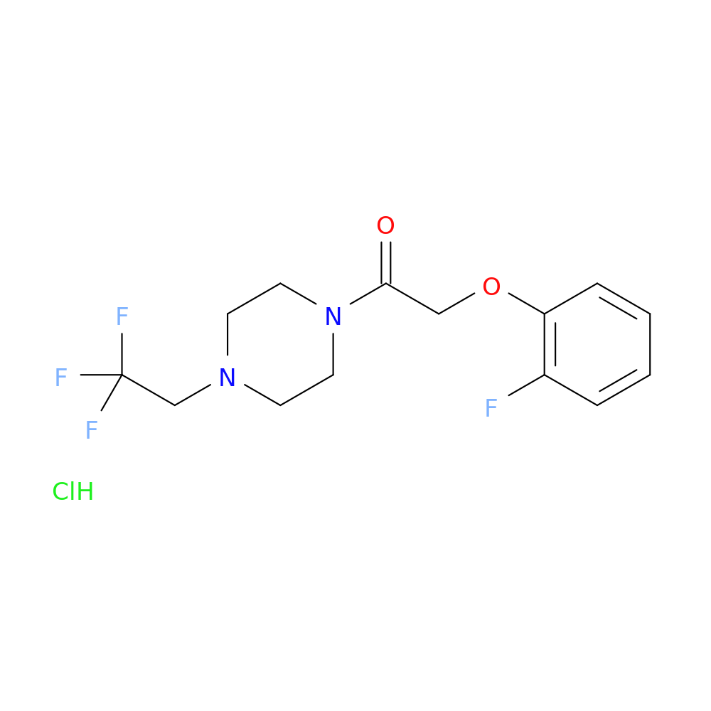 2-(2-fluorophenoxy)-1-[4-(2,2,2-trifluoroethyl)piperazin-1-yl]ethan-1-one hydrochloride