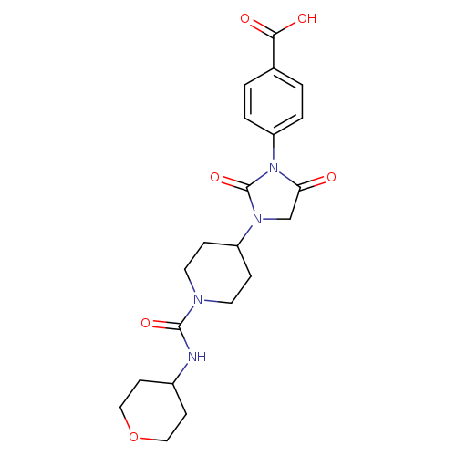 4-(3-{1-[(oxan-4-yl)carbamoyl]piperidin-4-yl}-2,5-dioxoimidazolidin-1-yl)benzoic acid