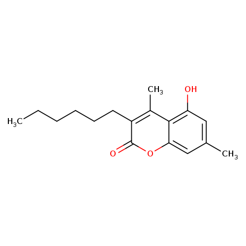 3-Hexyl-5-hydroxy-4,7-dimethyl-2h-chromen-2-one