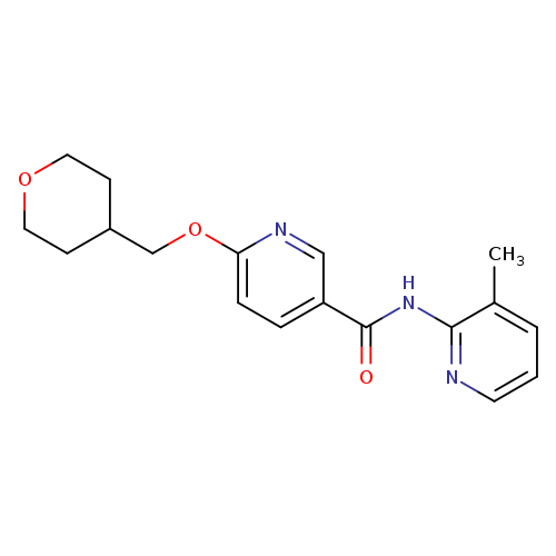 N-(3-methylpyridin-2-yl)-6-[(oxan-4-yl)methoxy]pyridine-3-carboxamide