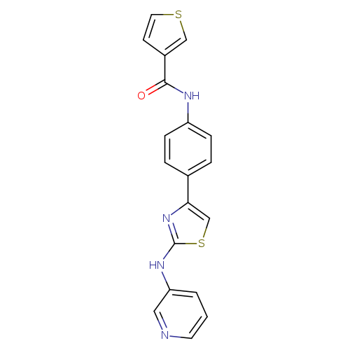 N-(4-{2-[(pyridin-3-yl)amino]-1,3-thiazol-4-yl}phenyl)thiophene-3-carboxamide
