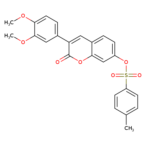 3-(3,4-dimethoxyphenyl)-2-oxo-2H-chromen-7-yl 4-methylbenzene-1-sulfonate