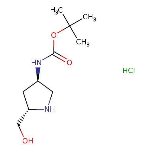 Carbamic acid, N-[(3R,5S)-5-(hydroxymethyl)-3-pyrrolidinyl]-, 1,1-dimethylethyl ester, hydrochloride (1:1)