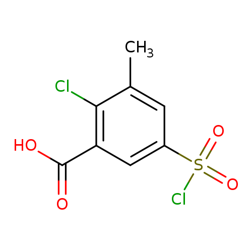 2-chloro-5-(chlorosulfonyl)-3-methylbenzoic acid