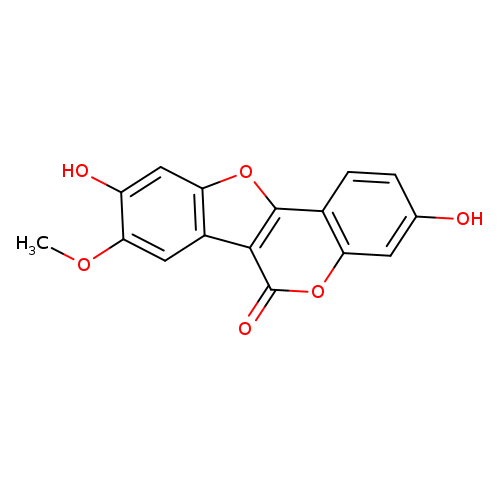 3,9-Dihydroxy-8-methoxy-6H-benzofuro(3,2-c)(1)benzopyran-6-one