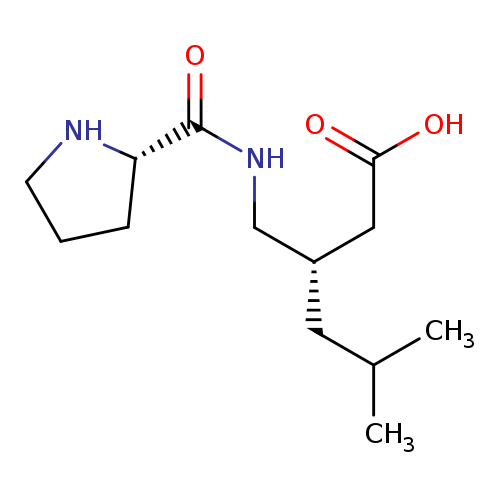 (3S)-5-methyl-3-({[(2S)-pyrrolidin-2-yl]formamido}methyl)hexanoic acid