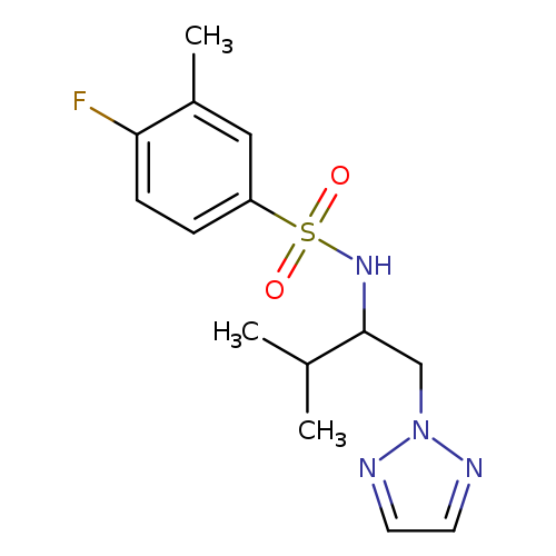 4-fluoro-3-methyl-N-[3-methyl-1-(2H-1,2,3-triazol-2-yl)butan-2-yl]benzene-1-sulfonamide
