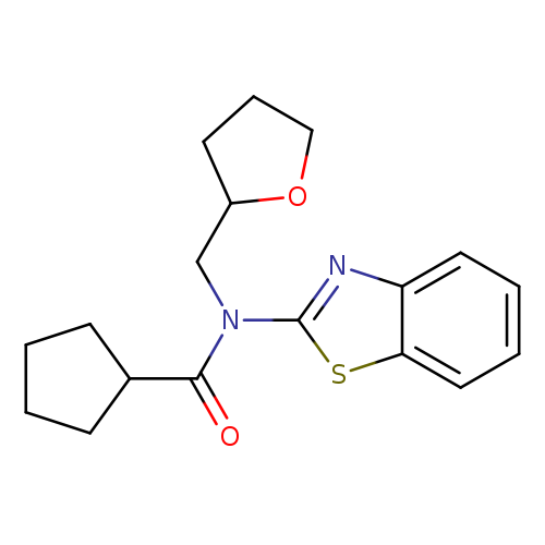 N-(1,3-benzothiazol-2-yl)-N-[(oxolan-2-yl)methyl]cyclopentanecarboxamide