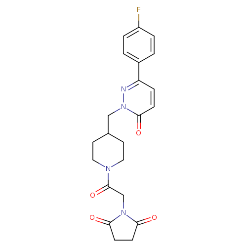 1-[2-(4-{[3-(4-fluorophenyl)-6-oxo-1,6-dihydropyridazin-1-yl]methyl}piperidin-1-yl)-2-oxoethyl]pyrrolidine-2,5-dione