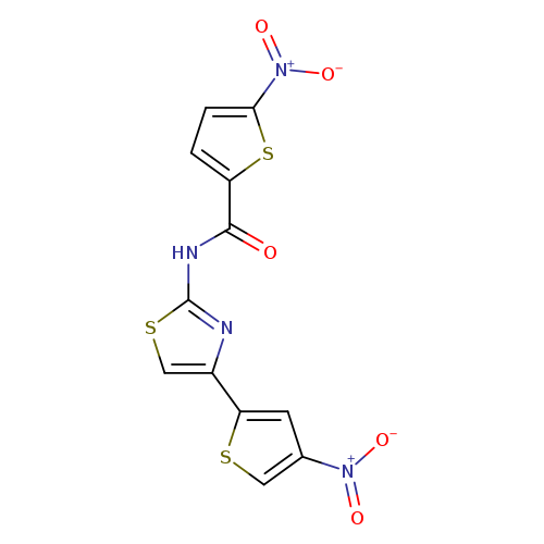 5-nitro-N-[4-(4-nitrothiophen-2-yl)-1,3-thiazol-2-yl]thiophene-2-carboxamide