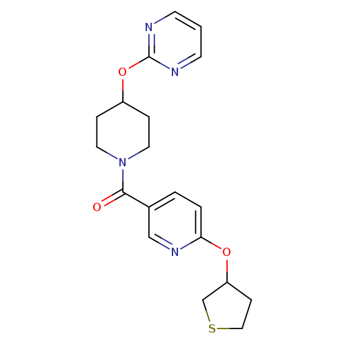 2-({1-[6-(thiolan-3-yloxy)pyridine-3-carbonyl]piperidin-4-yl}oxy)pyrimidine