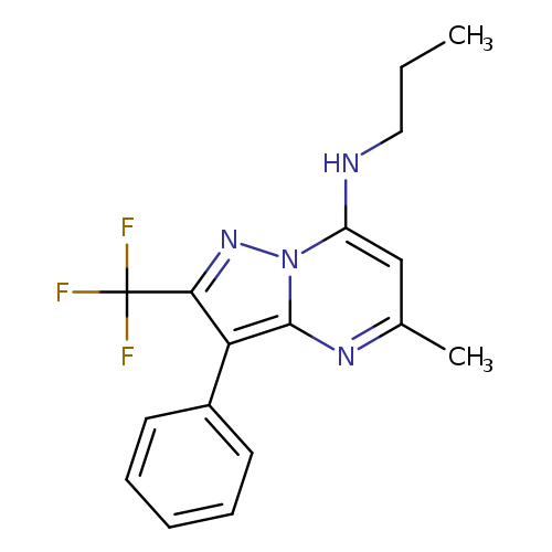 5-methyl-3-phenyl-N-propyl-2-(trifluoromethyl)pyrazolo[1,5-a]pyrimidin-7-amine