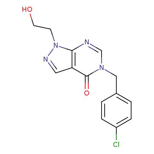 5-[(4-chlorophenyl)methyl]-1-(2-hydroxyethyl)-1H,4H,5H-pyrazolo[3,4-d]pyrimidin-4-one