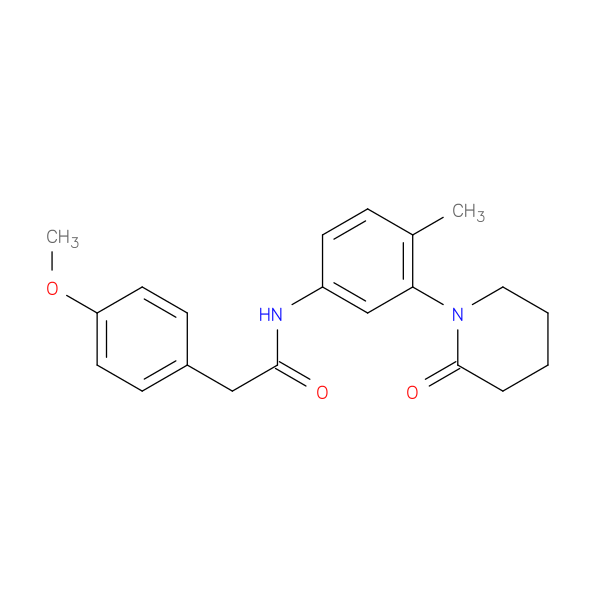 2-(4-methoxyphenyl)-N-[4-methyl-3-(2-oxopiperidin-1-yl)phenyl]acetamide