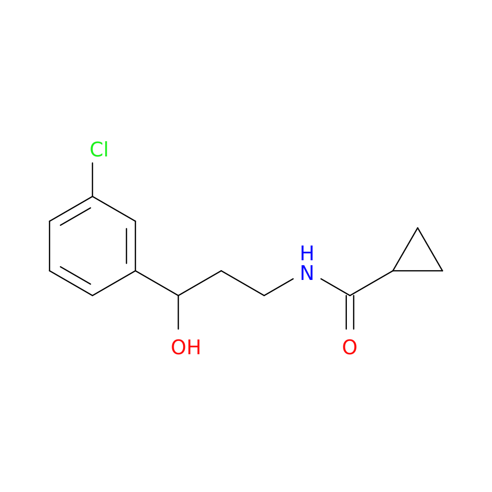 N-[3-(3-chlorophenyl)-3-hydroxypropyl]cyclopropanecarboxamide