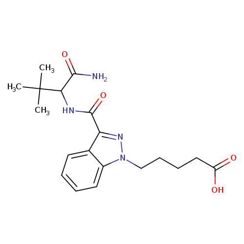 5-(3-((1-amino-3,3-dimethyl-1-oxobutan-2-yl)carbamoyl)-1H-indazol-1-yl)pentanoicacid