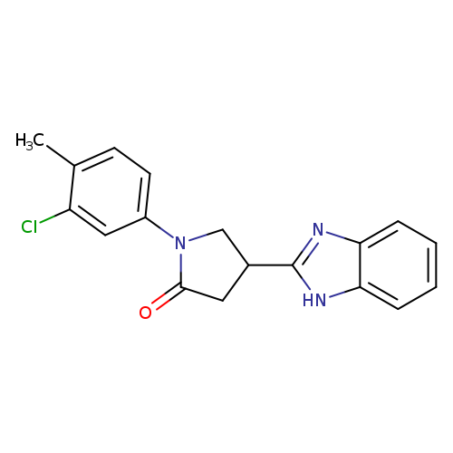 4-(1H-benzimidazol-2-yl)-1-(3-chloro-4-methylphenyl)pyrrolidin-2-one