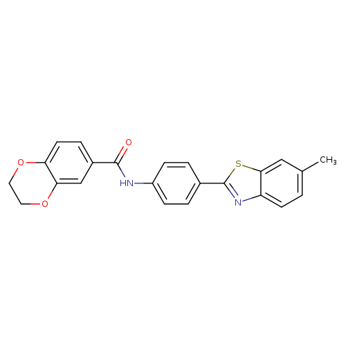 N-[4-(6-methyl-1,3-benzothiazol-2-yl)phenyl]-2,3-dihydro-1,4-benzodioxine-6-carboxamide