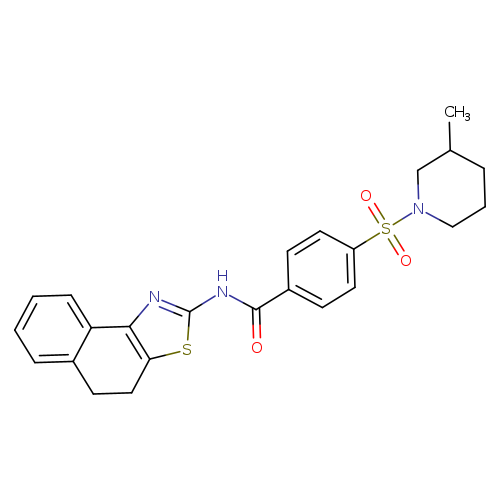 4-[(3-methylpiperidin-1-yl)sulfonyl]-N-{4H,5H-naphtho[1,2-d][1,3]thiazol-2-yl}benzamide
