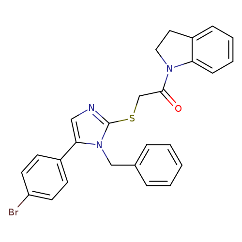 2-{[1-benzyl-5-(4-bromophenyl)-1H-imidazol-2-yl]sulfanyl}-1-(2,3-dihydro-1H-indol-1-yl)ethan-1-one