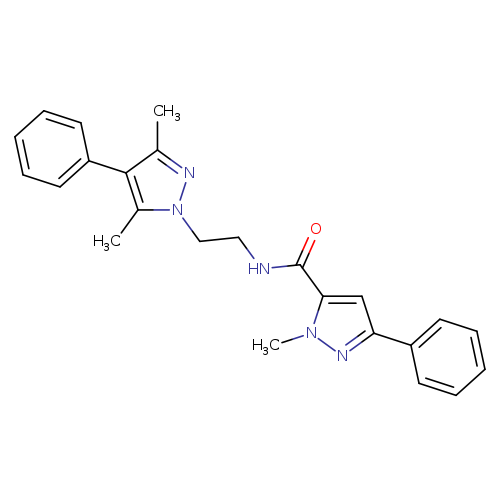 N-[2-(3,5-dimethyl-4-phenyl-1H-pyrazol-1-yl)ethyl]-1-methyl-3-phenyl-1H-pyrazole-5-carboxamide
