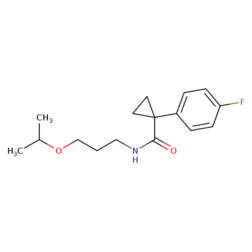 1-(4-fluorophenyl)-N-[3-(propan-2-yloxy)propyl]cyclopropane-1-carboxamide