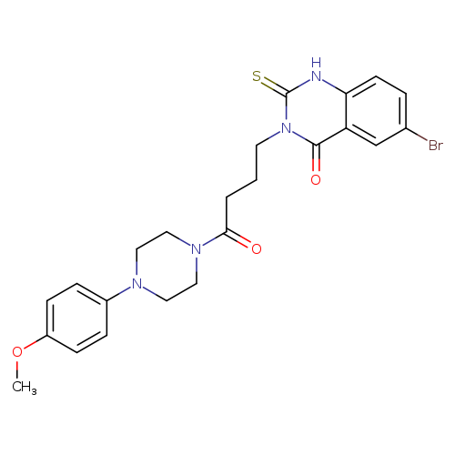 6-bromo-3-{4-[4-(4-methoxyphenyl)piperazin-1-yl]-4-oxobutyl}-2-sulfanylidene-1,2,3,4-tetrahydroquinazolin-4-one